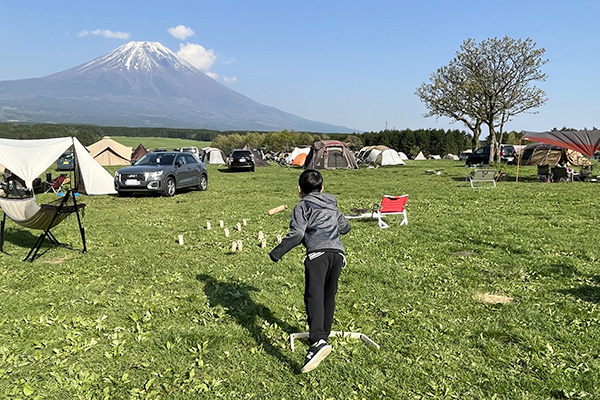 富士山を眺めながらモルック