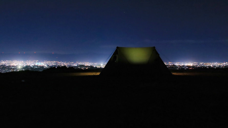 関西のほったらかし！？夜景の見える丘でソロキャンプ！